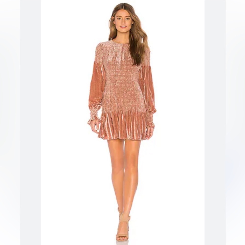 NEW Love Shack Fancy Scarlett Mini Dress Cinnabar Size S